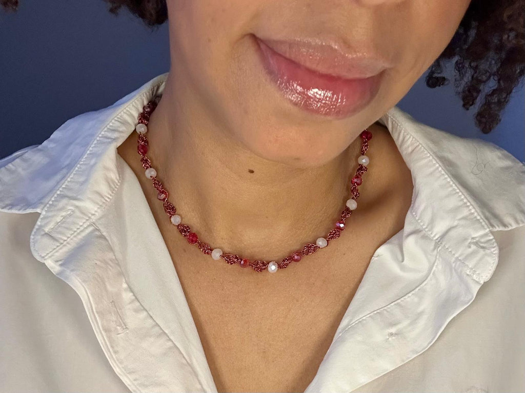 Collana Perla All'uncinetto